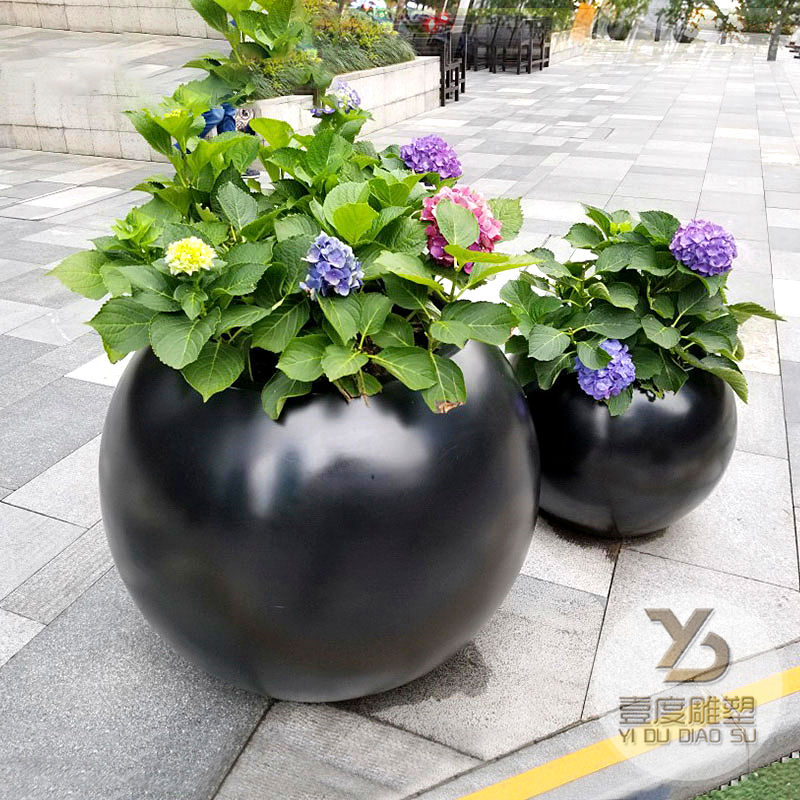 江西南昌大型酒店定制创意圆形玻璃钢装饰坐凳